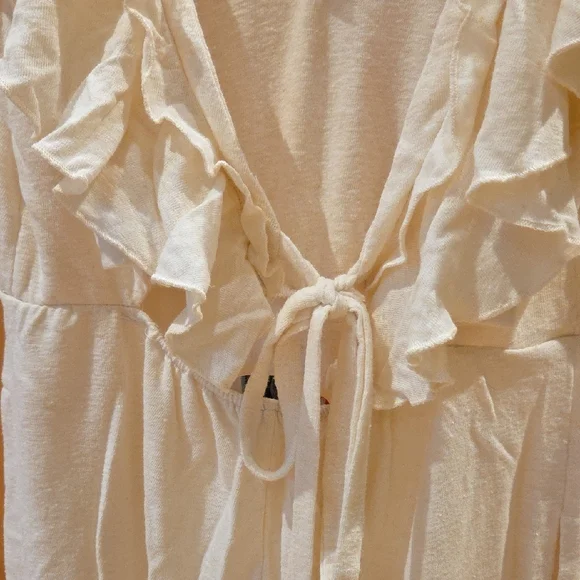 Cream Ruffle Jumpsuit - Picture 5 of 8